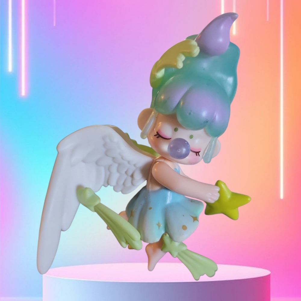 Fallen Angel Colorful Fairy Figurine with Wings